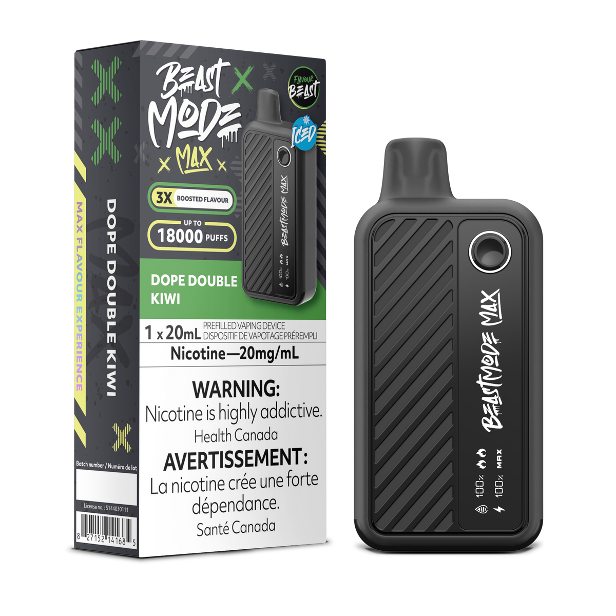Flavour Beast Beast Mode Max 18K Dope Double Kiwi