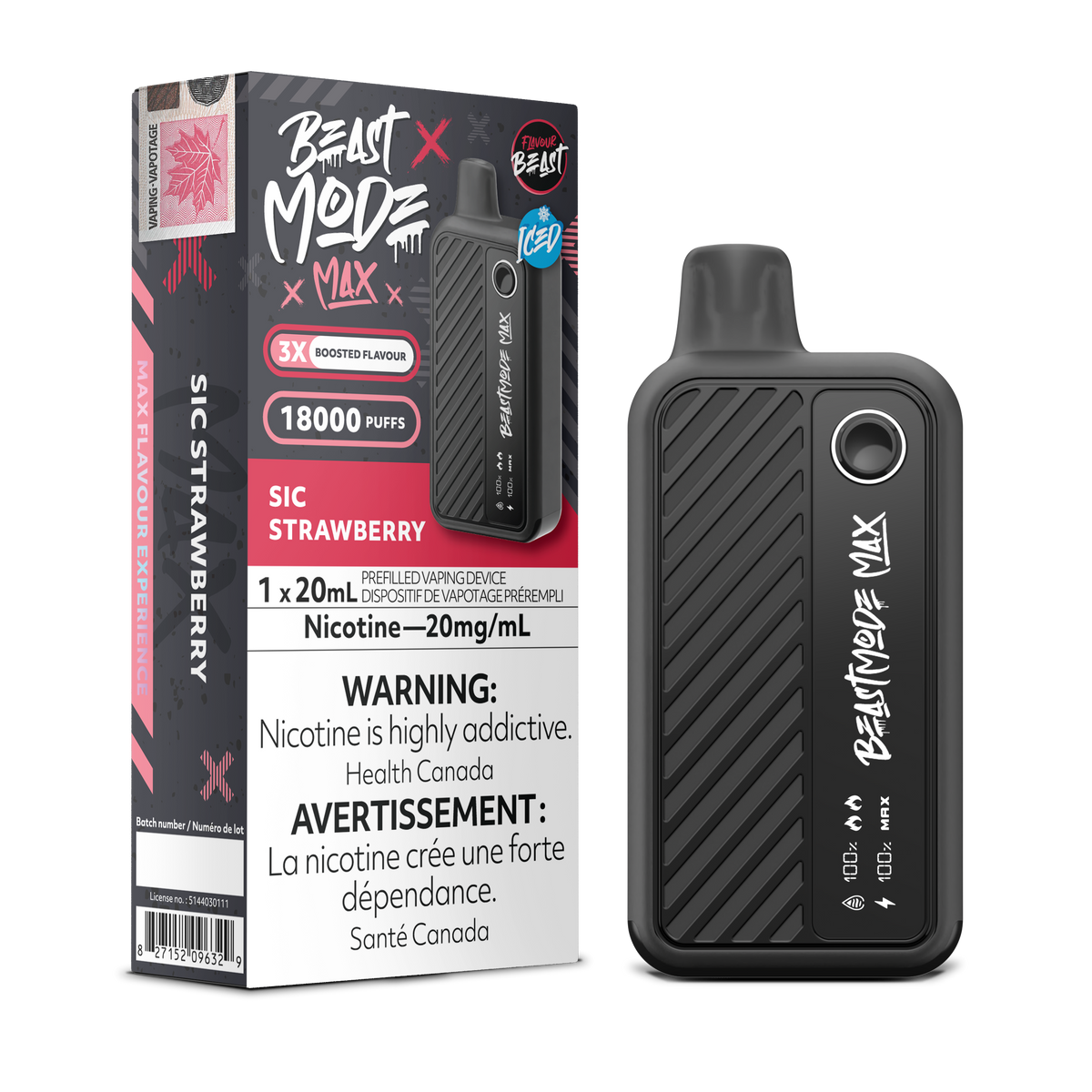 Flavour Beast Beast Mode Max 18K Sic Strawberry Iced