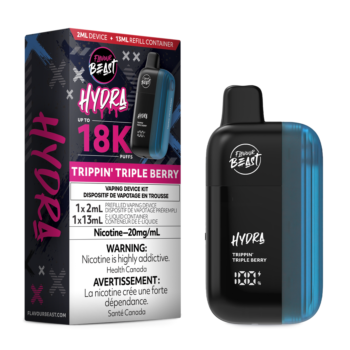 Flavour Beast Hydra Trippin Triple Berry