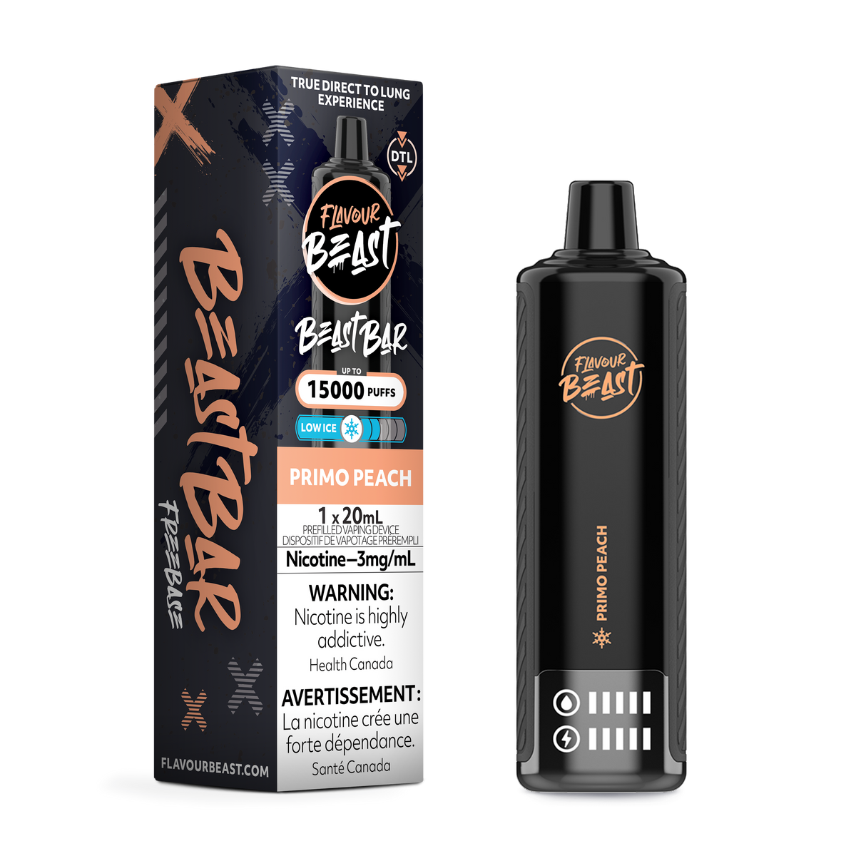 Flavour Beast Beast Bar Primo Peach Low Ice