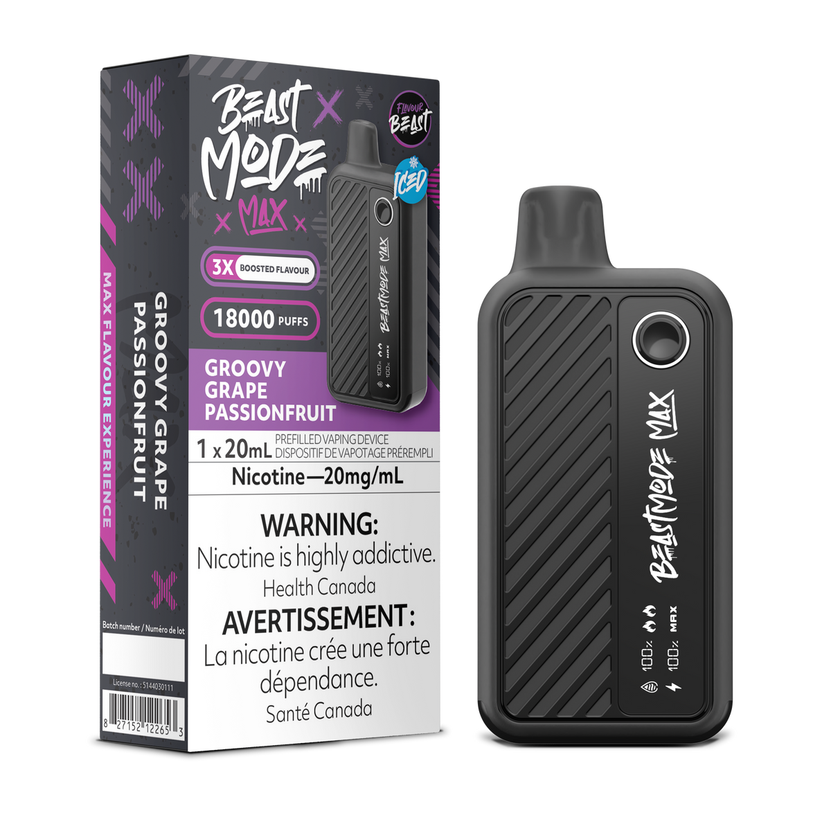 Flavour Beast Beast Mode Max 18K Groovy Grape Passionfruit