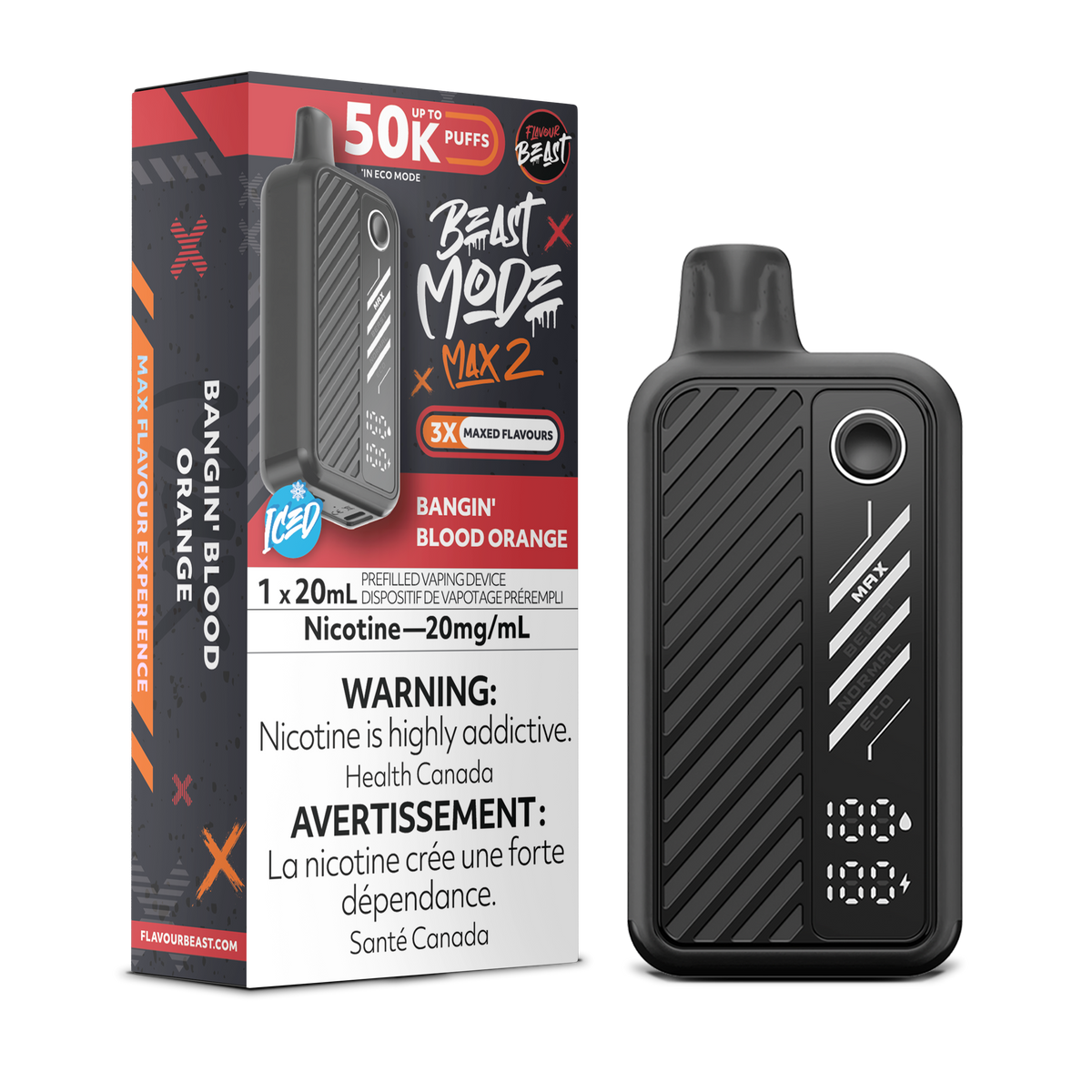 Flavour Beast Beast Mode Max 2 Bangin Blood Orange