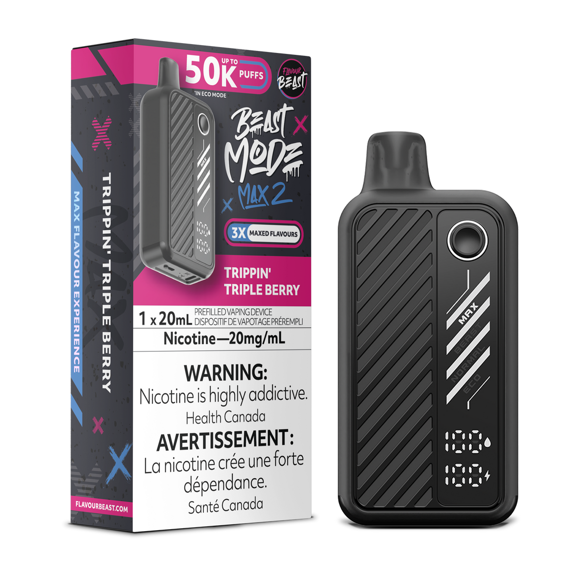 Flavour Beast Beast Mode Max 2 Trippin Triple Berry