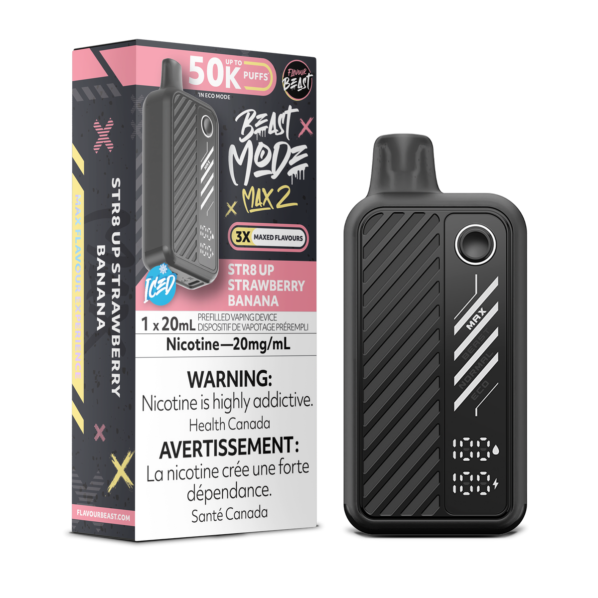 Flavour Beast Beast Mode Max 2 Str8 Up Strawberry Banana