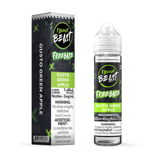Flavour Beast E Liquid Freebase Gusto Green Apple