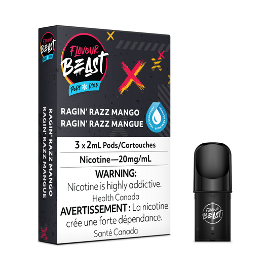 Flavour Beast Pods Ragin Razz Mango Iced