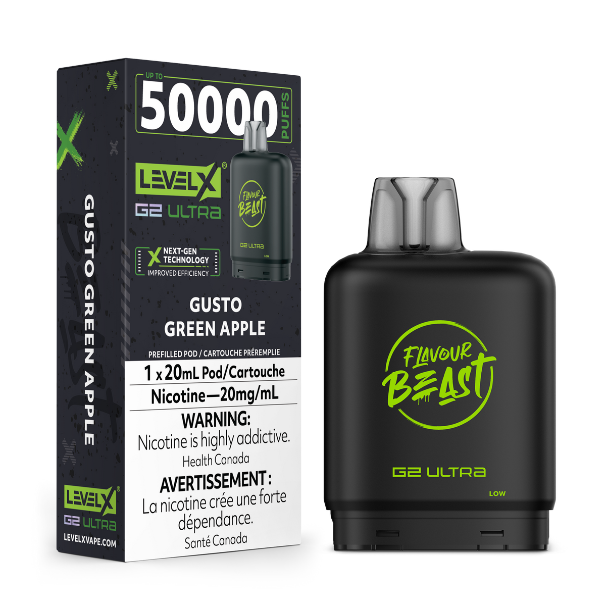 Level X G2 Ultra Pod Gusto Green Apple