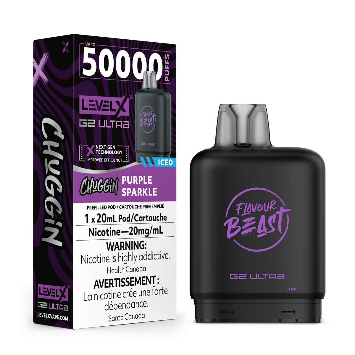 Level X G2 Ultra Pod Chuggin Purple Sparkle Iced