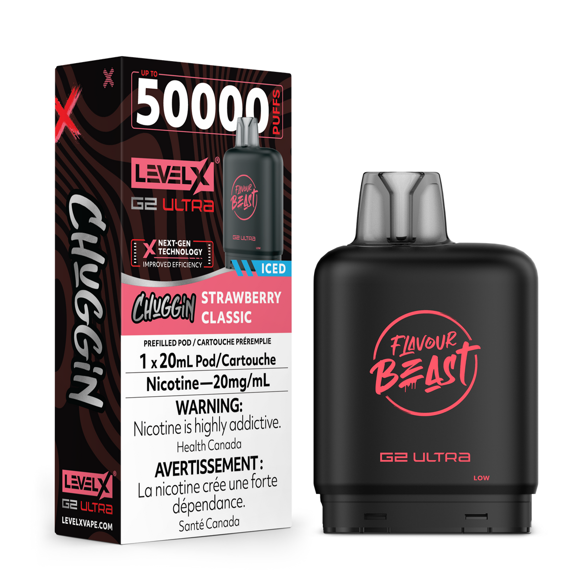 Level X G2 Ultra Pod Chuggin Strawberry Classic Iced