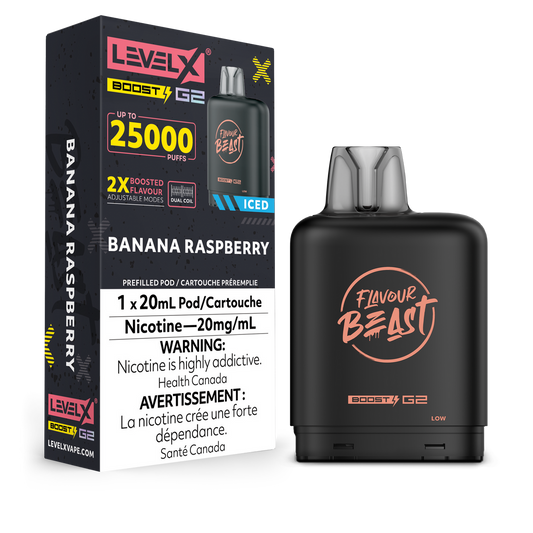 Level X Boost Pod Banana Raspberry Iced