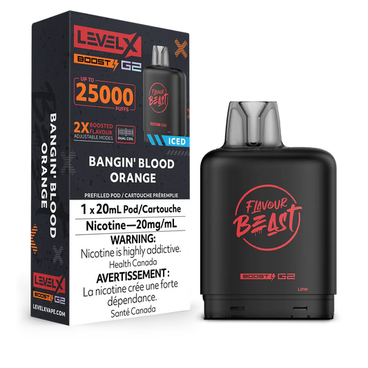 Level X Boost Pod Flavour Beast Bangin Blood Orange Iced