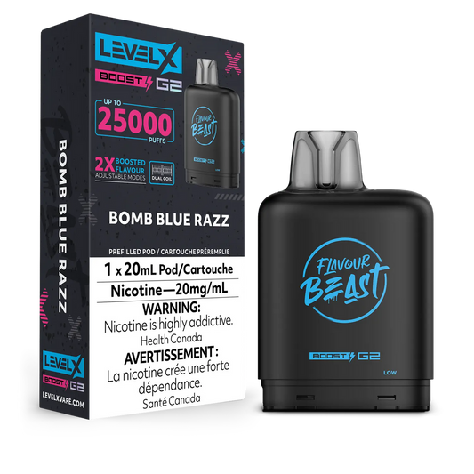 Level X Boost Pod Flavour Beast Bomb Blue Razz