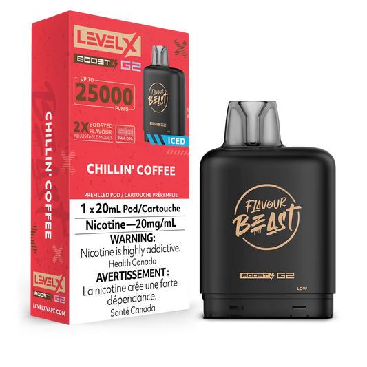 Level X Boost Pod Flavour Beast Chillin Coffee Iced