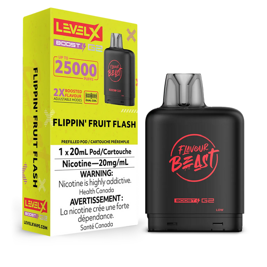Level X Boost Pod Flavour Beast Flippin Fruit Flash