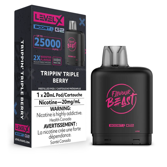 Level X Boost Pod Flavour Beast Trippin Triple Berry