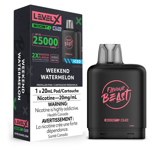 Level X Boost Pod Flavour Beast Weekend Watermelon Iced
