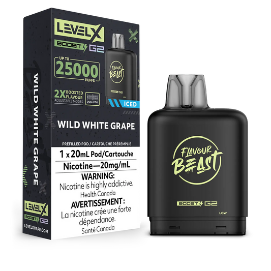 Level X Boost Pod Flavour Beast Wild White Grape Iced