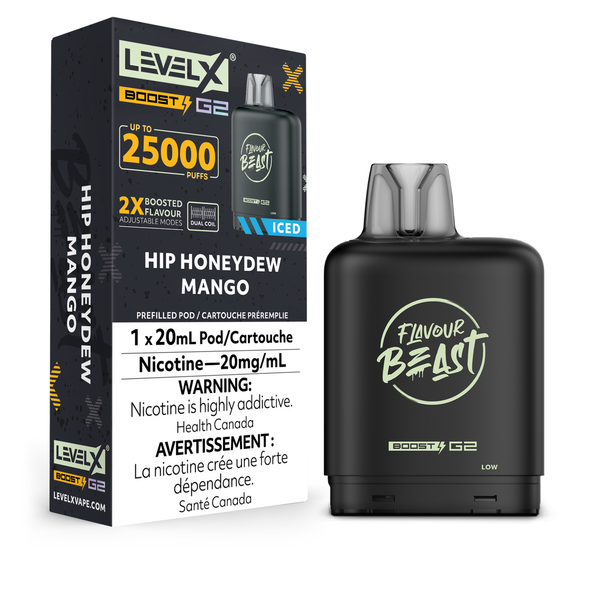 Level X Boost Pod Flavour Beast Hip Honeydew Mango