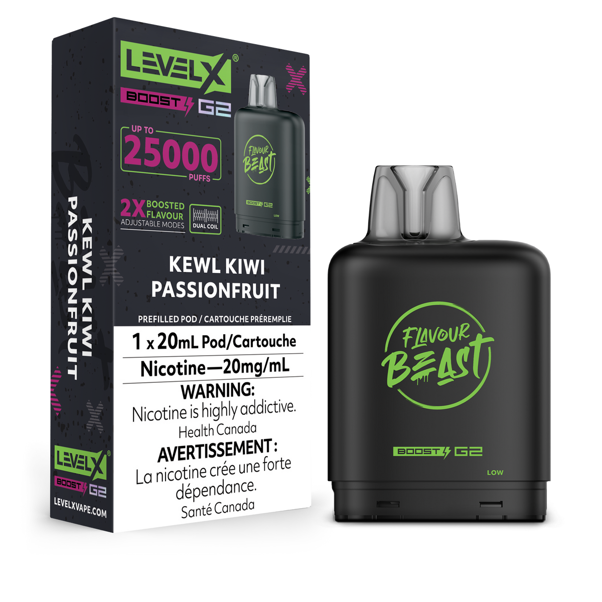 Level X Boost Pod Flavour Beast Kewl Kiwi Passionfruit