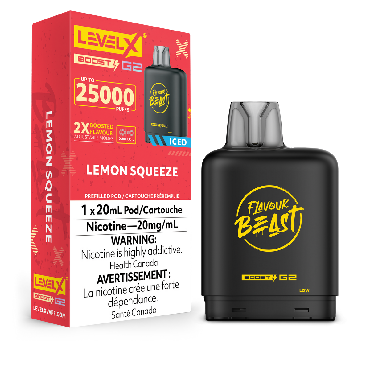 Level X Boost Pod Flavour Beast Lemon Squeeze