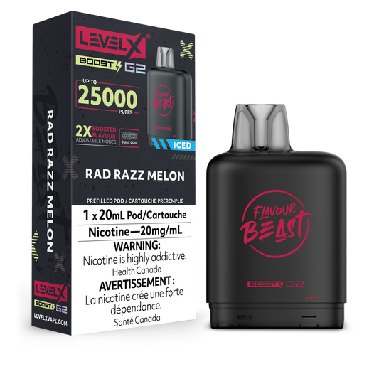 Level X Boost Pod Flavour Beast Rad Razz Melon