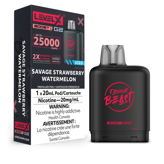 Level X Boost Pod Flavour Beast Savage Strawberry Watermelon