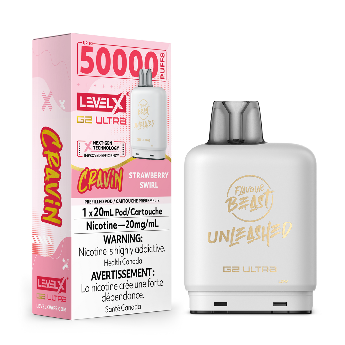Level X Unleashed G2 Ultra Pod Cravin Strawberry Swirl