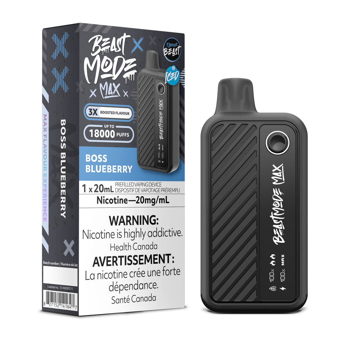 Flavour Beast Beast Mode Max 18K Boss Blueberry
