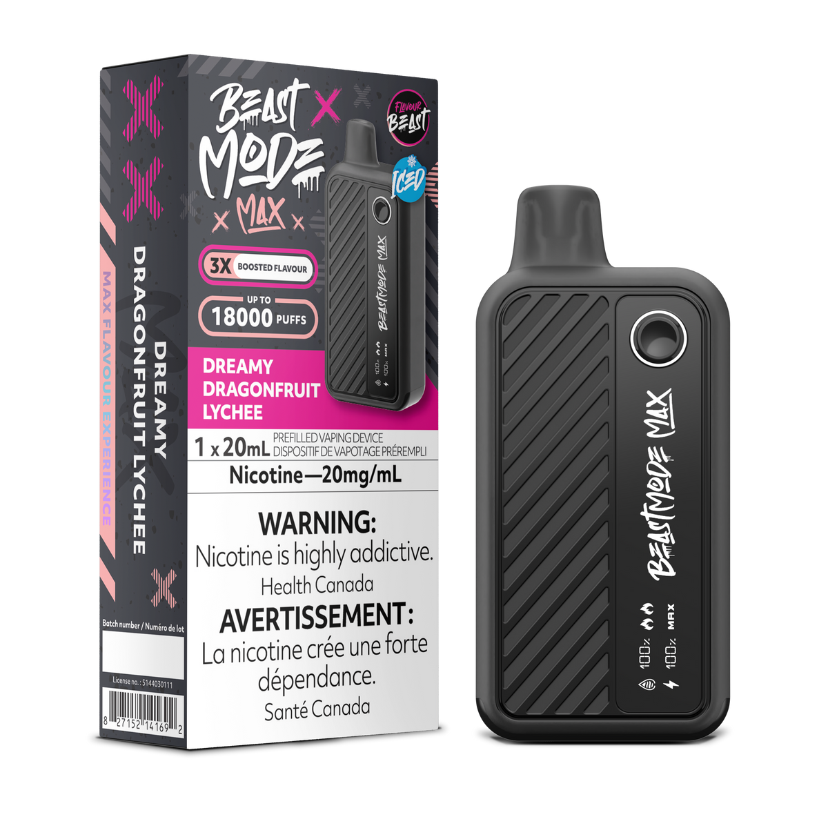 Flavour Beast Beast Mode Max 18K Dreamy Dragonfruit Lychee