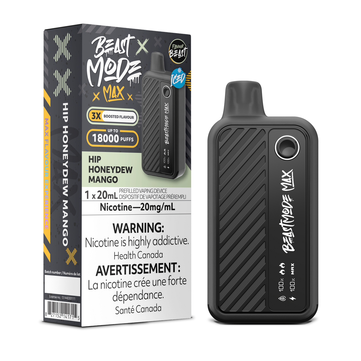 Flavour Beast Beast Mode Max 18K Hip Honeydew Mango