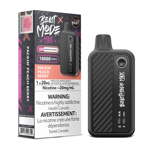 Flavour Beast Beast Mode Max 18K Packin Peach Berry