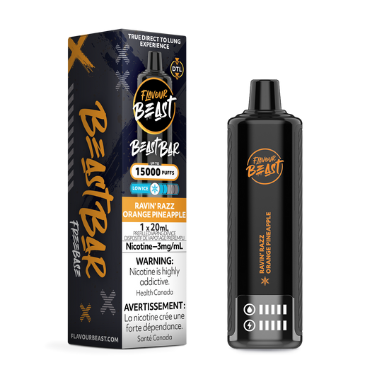 Flavour Beast Beast Bar Ravin Razz Orange Pineapple Low Ice