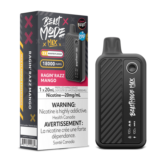 Flavour Beast Beast Mode Max 18K Ragin Razz Mango