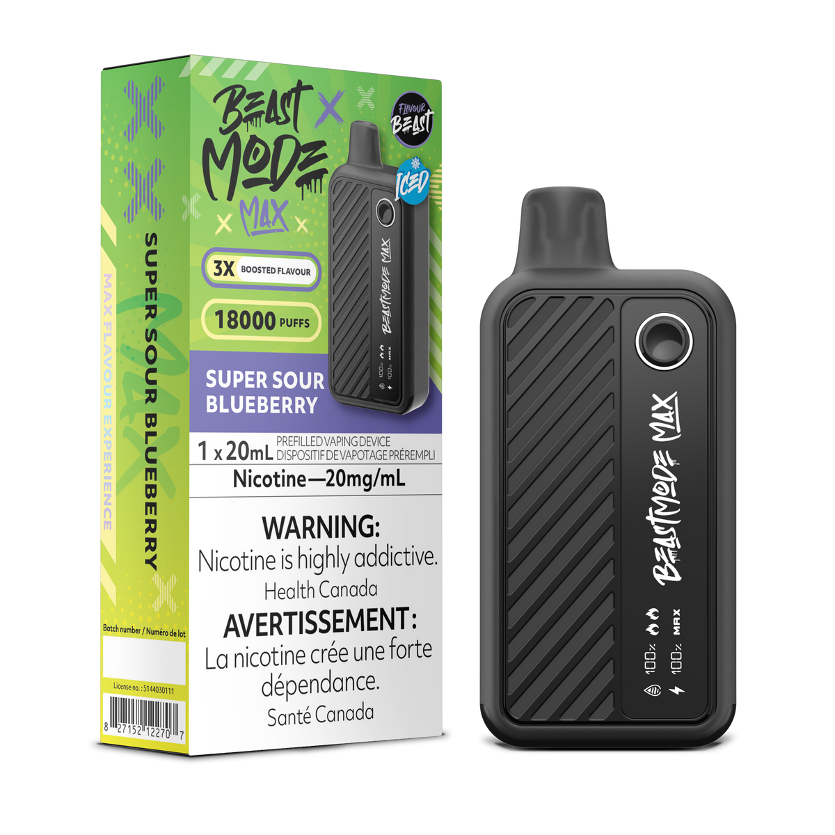 Flavour Beast Beast Mode Max 18K Super Sour Blueberry