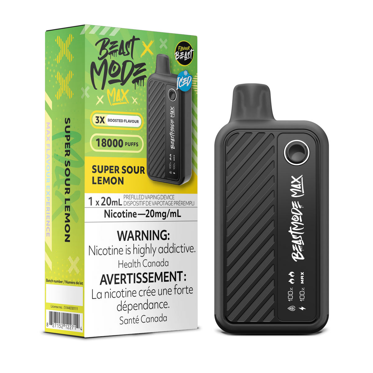 Flavour Beast Beast Mode Max 18K Super Sour Lemon