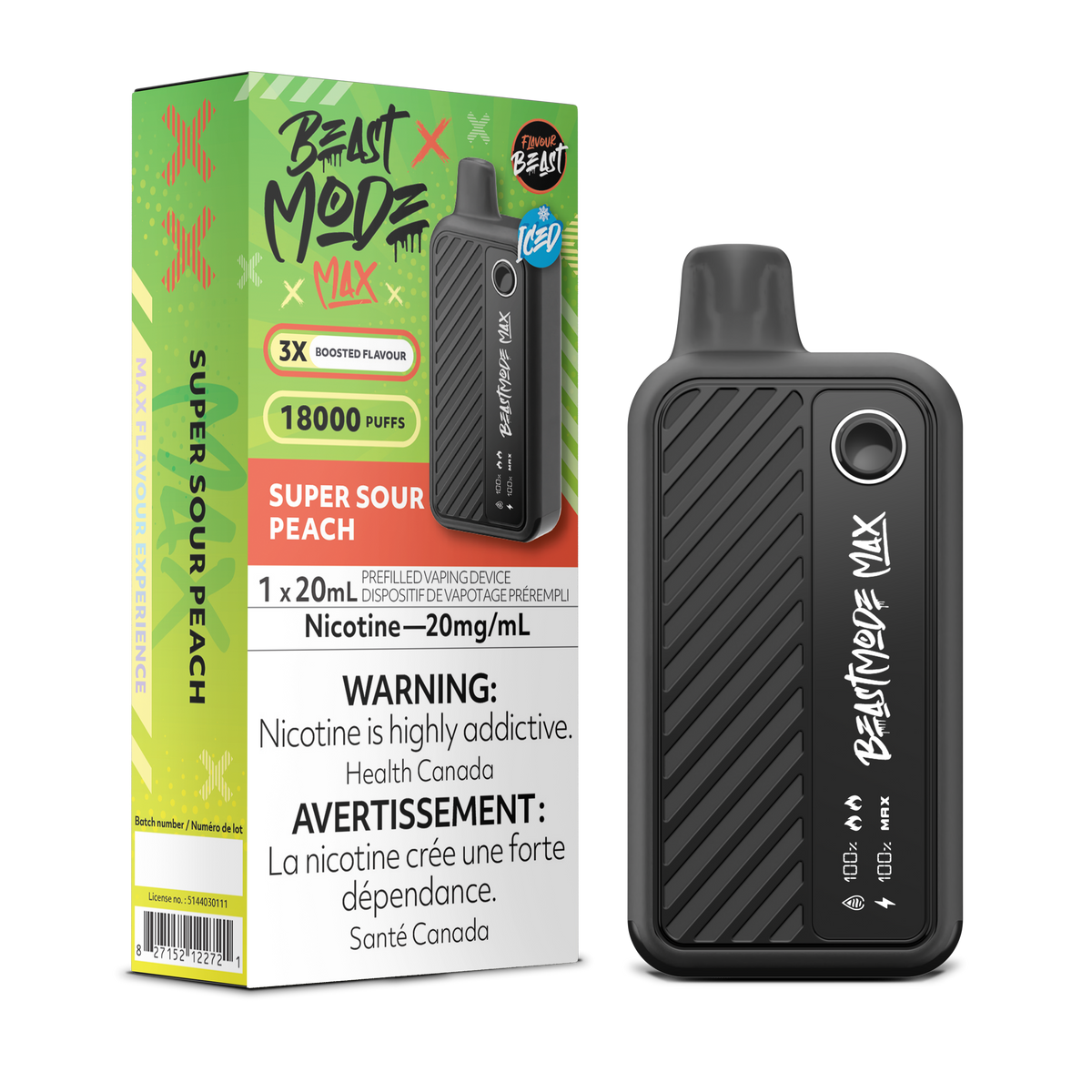Flavour Beast Beast Mode Max 18K Super Sour Peach