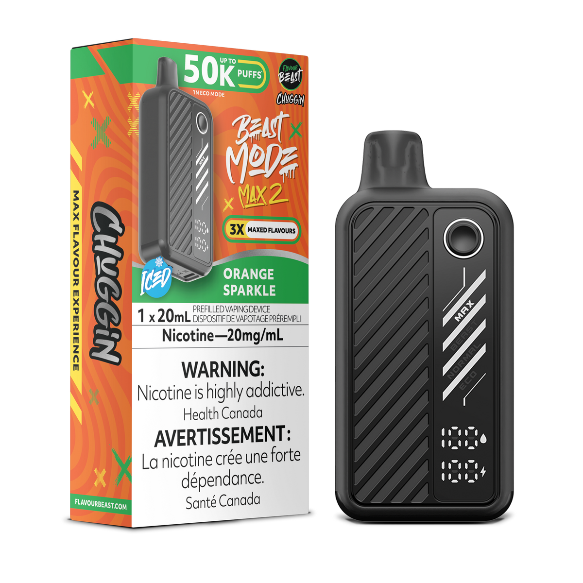 Flavour Beast Beast Mode Max 2 Orange Sparkle
