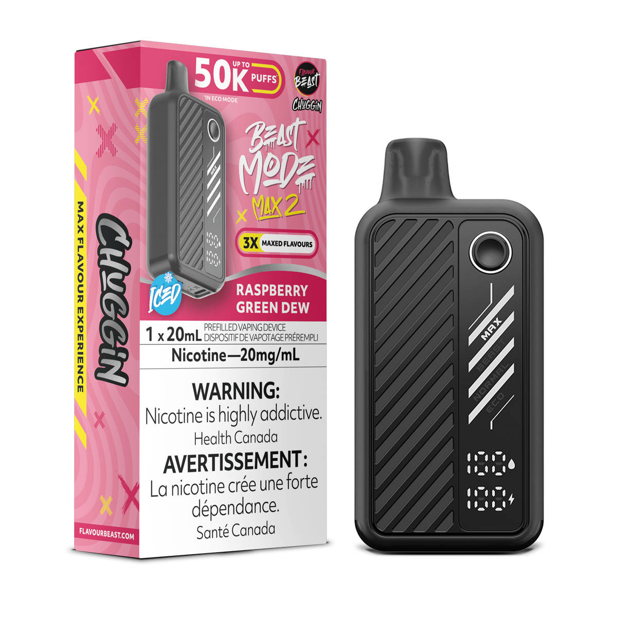 Flavour Beast Beast Mode Max 2 Raspberry Green Dew