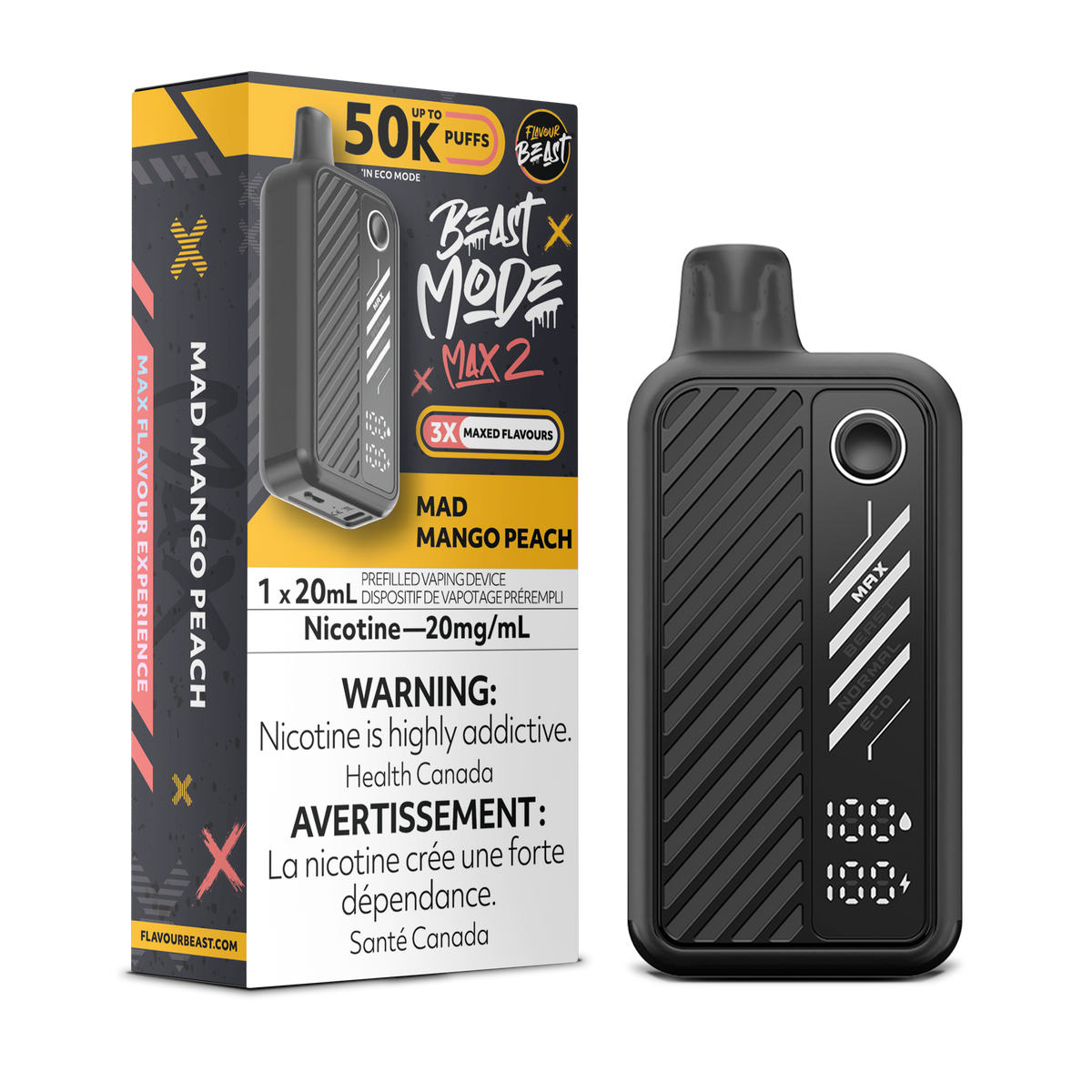 Flavour Beast Beast Mode Max 2 Mad Mango Peach