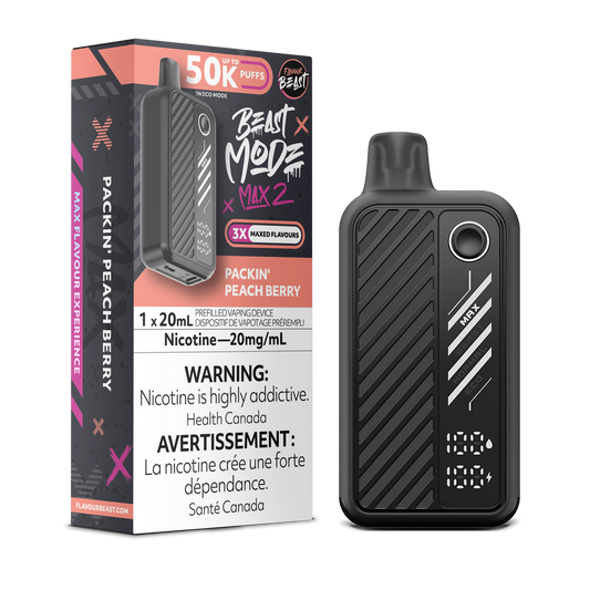 Flavour Beast Beast Mode Max 2 Packin Peach Berry