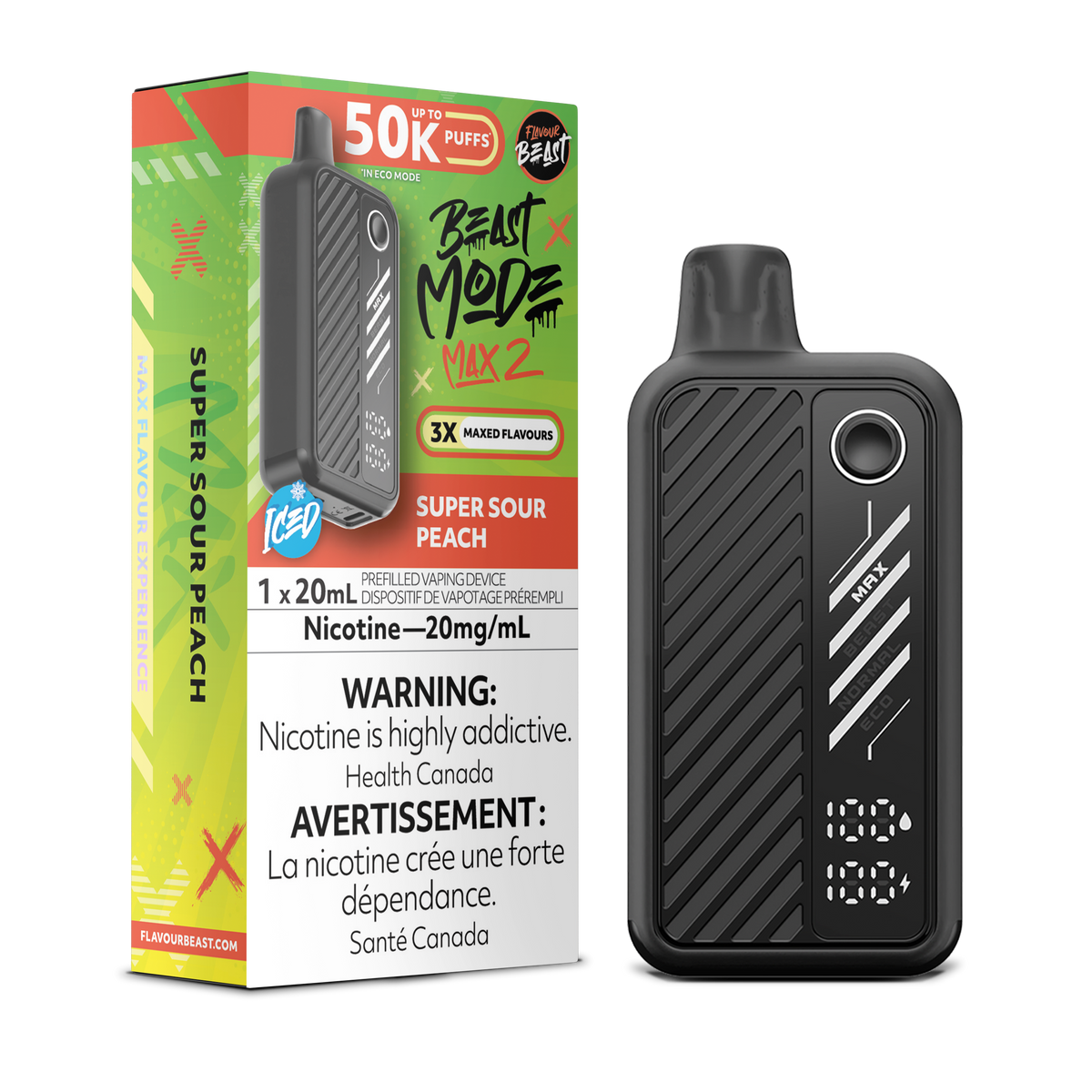 Flavour Beast Beast Mode Max 2 Super Sour Peach