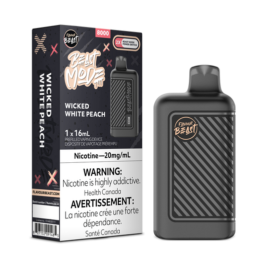 Flavour Beast Beast Mode 8K Disposable Wicked White Peach