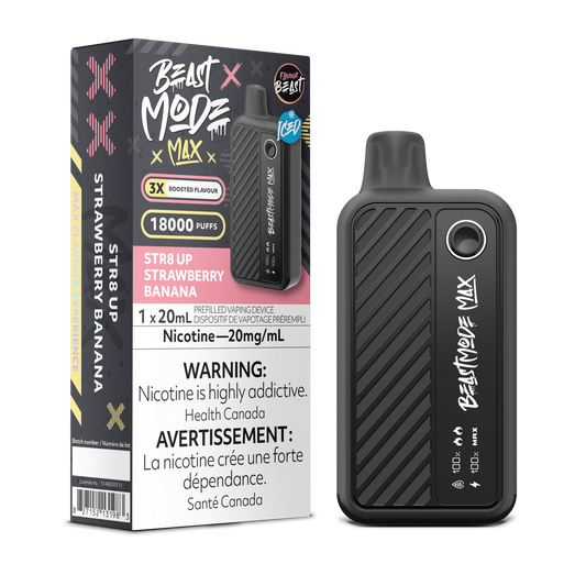 Flavour Beast Beast Mode Max 18K Str8 Up Strawberry Banana
