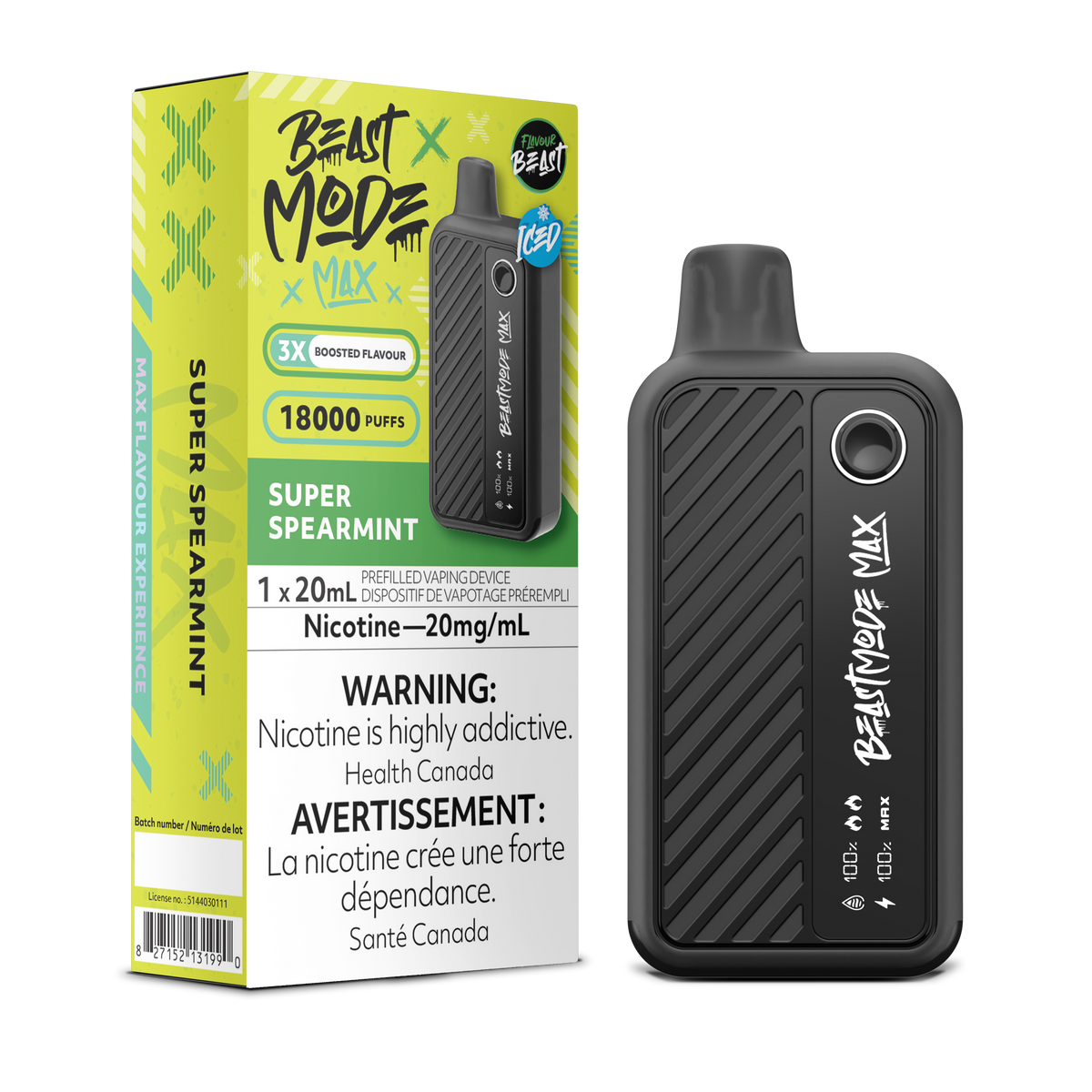 Flavour Beast Beast Mode Max 18K Super Spearmint