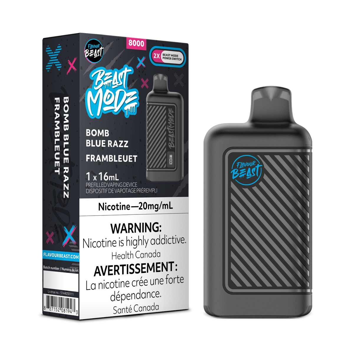 Flavour Beast Beast Mode Bomb Blue Razz