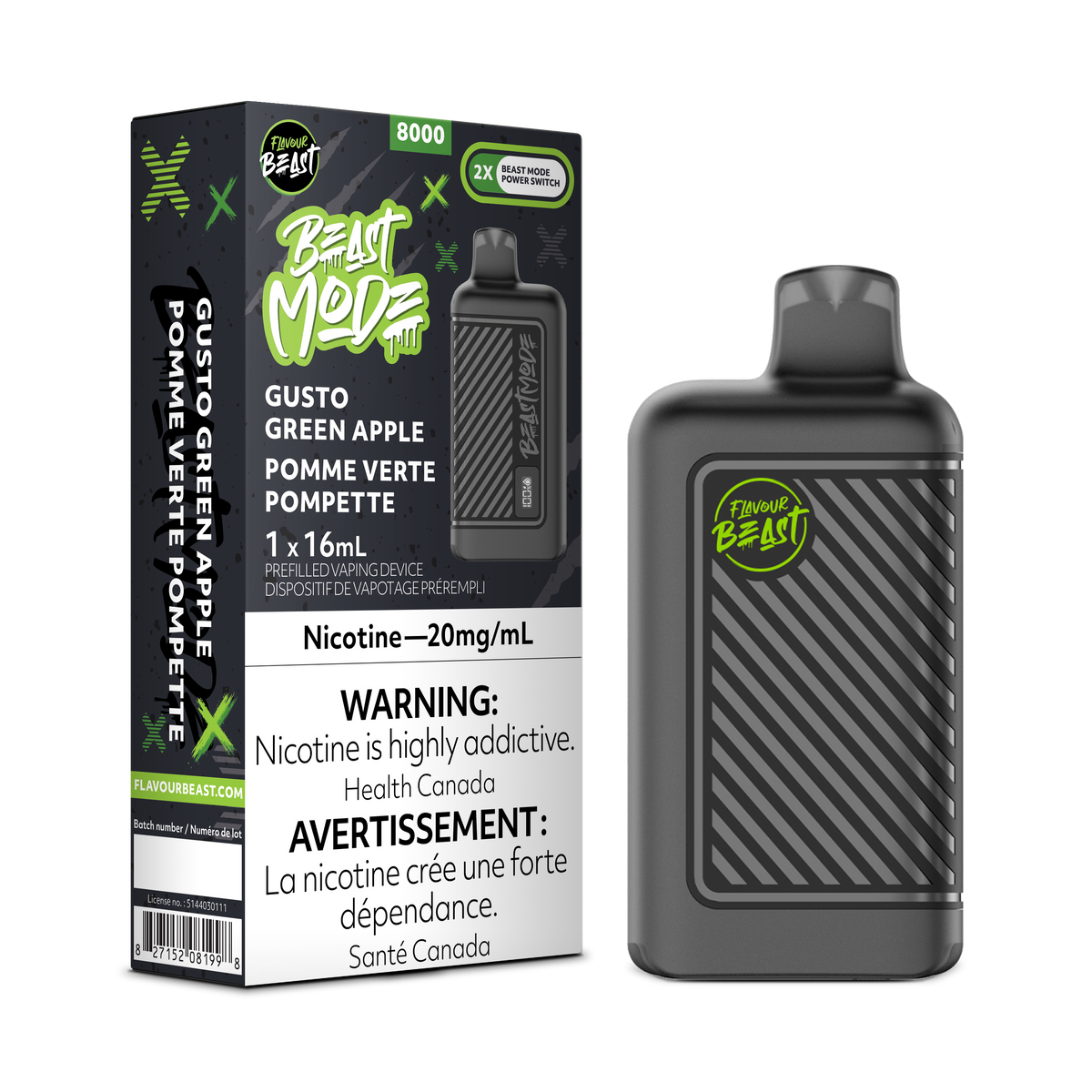 Flavour Beast Beast Mode Gusto Green Apple
