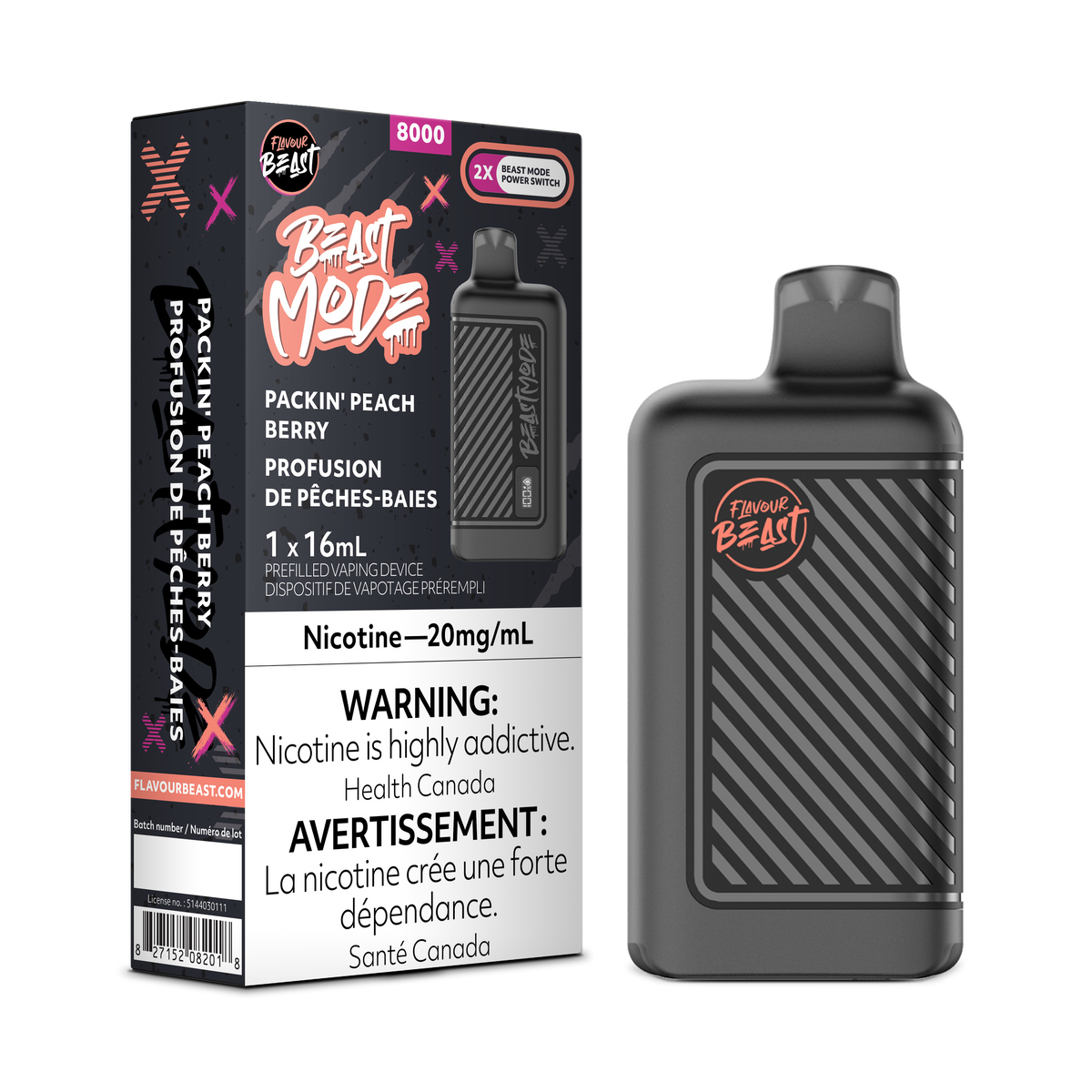 Flavour Beast Beast Mode Packin Peach Berry