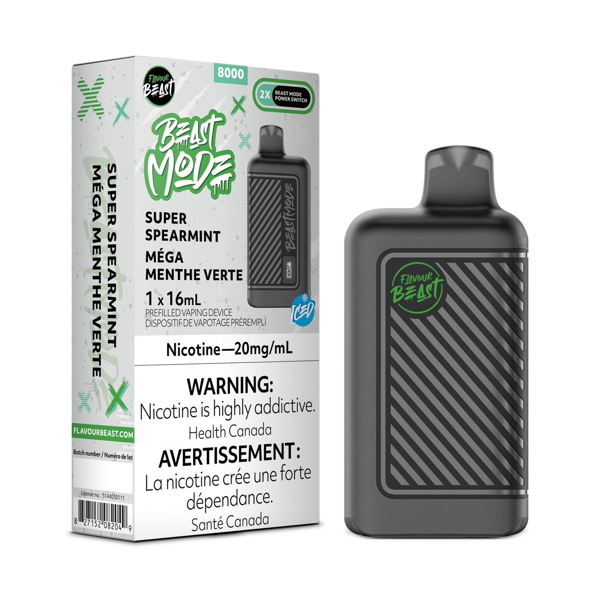 Flavour Beast Beast Mode Super Spearmint Iced