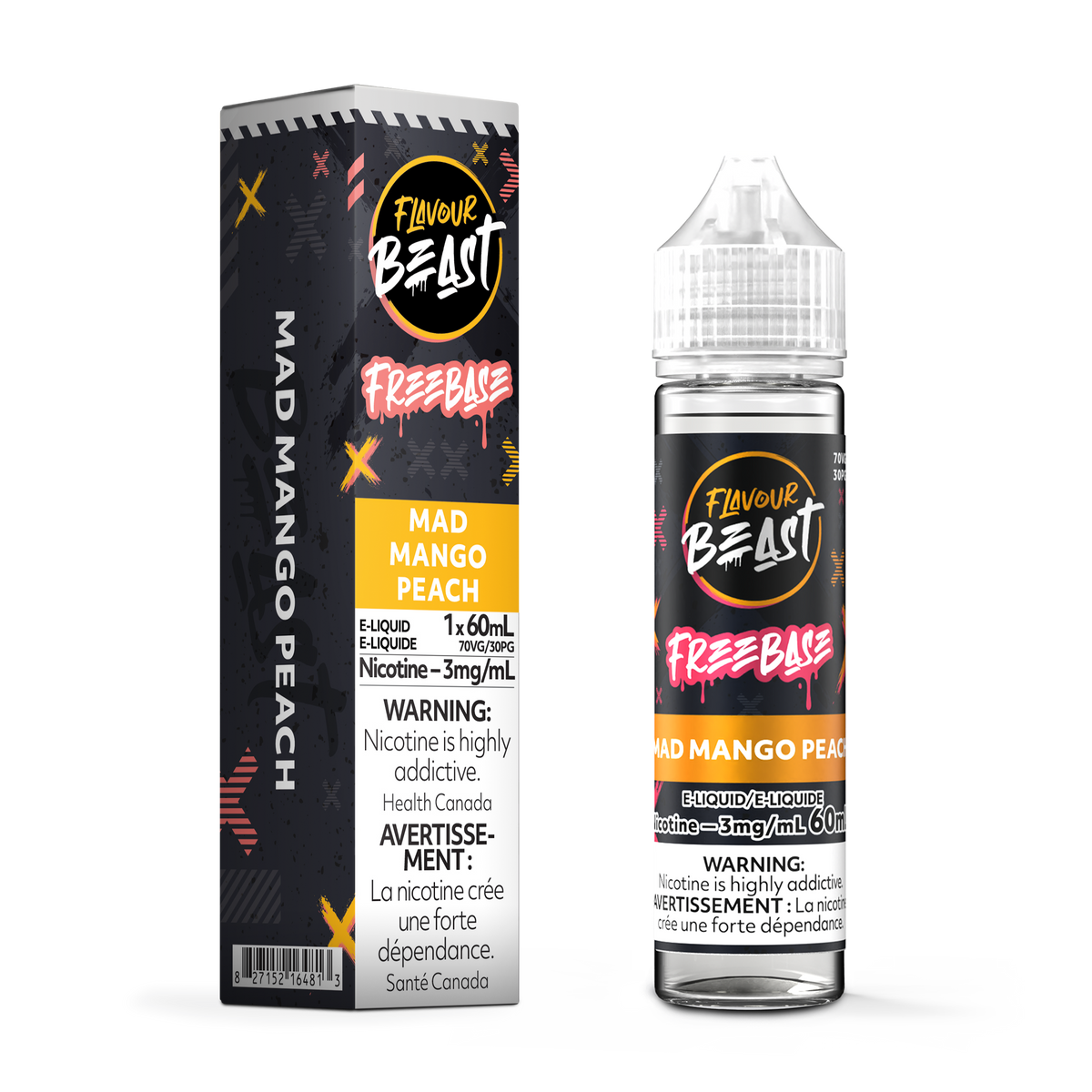 Flavour Beast E Liquid Freebase Mad Mango Peach