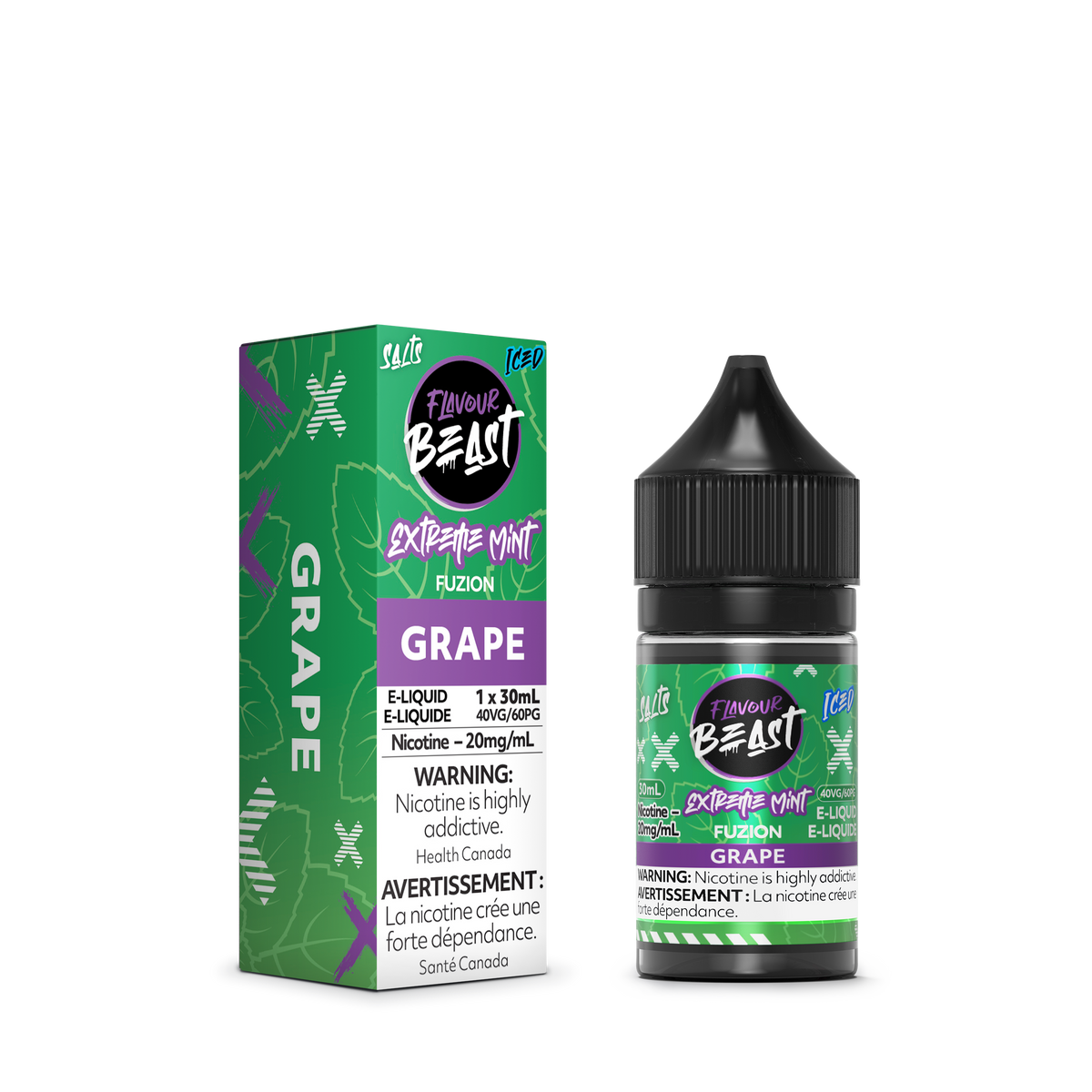 Flavour Beast E Liquid Extreme Mint Fuzion Grape Iced